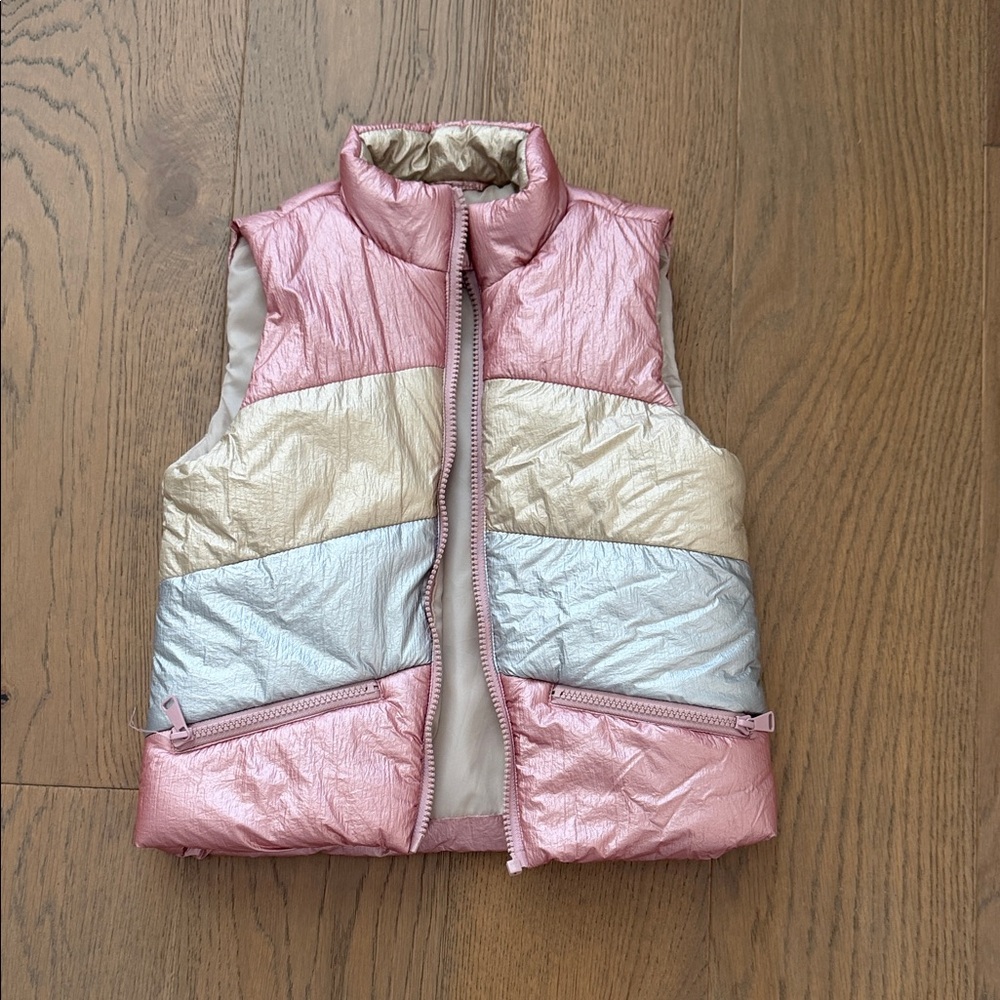 Tommy Bahama Pink and Cream Puffer Vest
